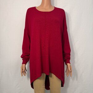 Acqua & Limone Italian Pullover Sweater in Ruby Red